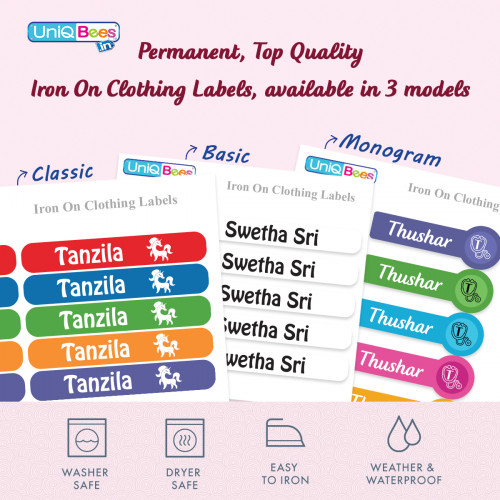 Iron On Clothing Labels Small Starting From $7.99, Rainbow Labels