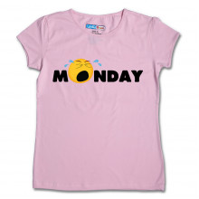 Women Round Neck Pink Tops - Monday