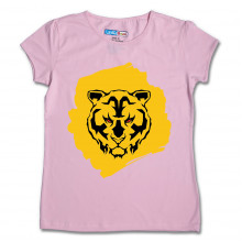 Women Round Neck Pink Tops - Tiger