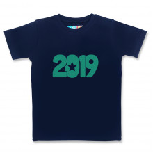 Men Round Neck Blue T-Shirt - 2019