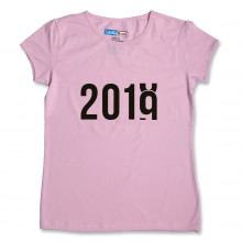 Women Round Neck Pink Tops - 2019 Rising