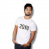 Men Round Neck White T-Shirt - 2019 Rising