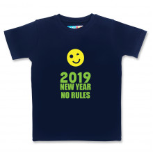 Men Round Neck Blue T-Shirt - No Rules 2019