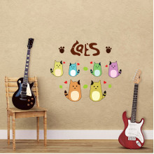 Cats and Paws Wall Decal